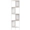 VASAGLE Raft de colt boho, cadru metalic, polite MDF si panouri poliratan, 32x32x156cm, alb Household NewTrend