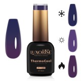 Cumpara ieftin Oja Semipermanenta Termica 3 Culori LUXORISE ThermoCool - Plum Affair 10ml