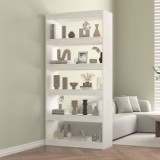 Cumpara ieftin Bibliotecă/Separator cameră, alb, 80x30x167,4 cm lemn masiv pin