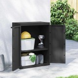 VidaXL Dulap depozitare de exterior, negru, 65x37x85 cm, PP