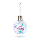 Glob de Craciun cu LED RGB &ndash; transparent &ndash; plastic &ndash; 8 cm &ndash; pe baterii LR44 Best CarHome