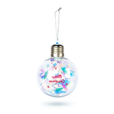Glob de Craciun cu LED RGB &amp;ndash; transparent &amp;ndash; plastic &amp;ndash; 8 cm &amp;ndash; pe baterii LR44 Best CarHome foto
