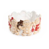 Bol Craciun ceramica multicolora &Oslash; 18,5 cm x 9,5 H