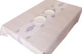 Fata de masa Vinylla, PVC, bej/albastru, 140 x 240 cm