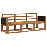 vidaXL Set de canapele de exterior 3 pcs natural Lemn Solid de Acacia 3384940