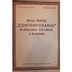 ROLUL REVISTEI CONTEMPORANUL IN RIDICAREA CULTURALA A ROMANIEI