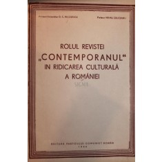 ROLUL REVISTEI CONTEMPORANUL IN RIDICAREA CULTURALA A ROMANIEI