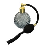 Sticlă de parfum Zamo&reg; Black Pump, model vintage, neagră, cu pulverizator &icirc;nfiletabil și capac, 90 ml