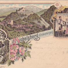 CISNADIOARA SIBIU LITHO. 1898,ROMANIA.