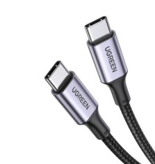 CABLU alimentare si date Ugreen, &amp;quot;US316&amp;quot;, Fast Charging Data Cable pt. smartphone, USB Type-C la USB Type-C 100W/5A, braided, 2m, negru &amp;quo