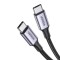 CABLU alimentare si date Ugreen, &quot;US316&quot;, Fast Charging Data Cable pt. smartphone, USB Type-C la USB Type-C 100W/5A, braided, 1m, negru &quot;70427&quot; (timbr