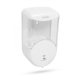 Dozator Automat de Sapun Lichid sau Dezinfectant fara Contact, Capacitate 600ml, Fixare pe Perete, Baterii, Alb/Transparent