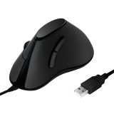 MOUSE LOGILINK notebook PC cu fir optic USB 1000 dpi 5/1 ergonomic negru ID0158