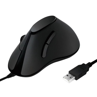 MOUSE LOGILINK notebook PC cu fir optic USB 1000 dpi 5/1 ergonomic negru ID0158 foto