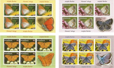 Romania, LP 2100c/2016, Aripile fluturilor, minicoli de 5 t. si 1 v., MNH foto