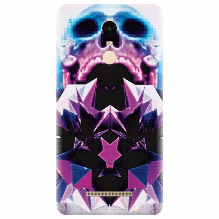 Husa silicon pentru Xiaomi Remdi Note 3, Abstract Framed Skull