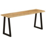 Gossi bancheta cu margini naturale 105 cm, lemn masiv de mango