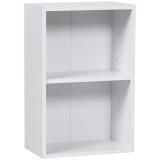 Biblioteca din lemn HOMCOM, cu raft, 40x24x61 cm, alba | Aosom Romania