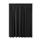 Draperie cu rejansa Jemidi, 300 x 245 cm, Negru, Poliester, 55276.01.02