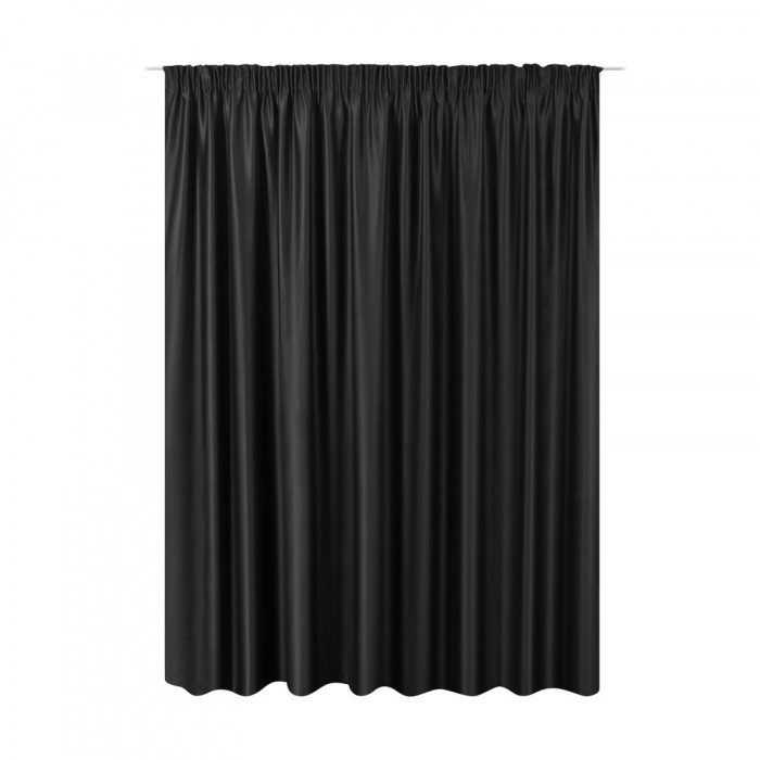 Draperie cu rejansa Jemidi, 300 x 245 cm, Negru, Poliester, 55276.01.02
