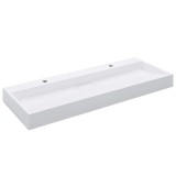 Cumpara ieftin Chiuveta, alb, 120x46x11cm, conglomerat turnat mineral/marmura