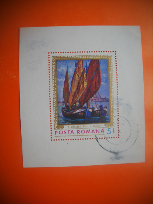 HOPCT NR 387 COLITA DANT PICTURA MARINA 1971-TIMBRE VECHI-STAMPILAT ROMANIA