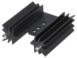 Radiator TO220 Aluminiu Negru 38.1mm 10.8K/W