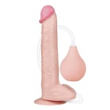 Dildo realist cu funcție de ejaculare LOVETOY Squirt Extreme 11&rdquo;, bază cu ventuză pentru fixare, culoarea pielii, 28 cm