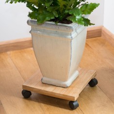 Nature Carucior pentru plante, maro, 30x30 cm, BPC, patrat foto