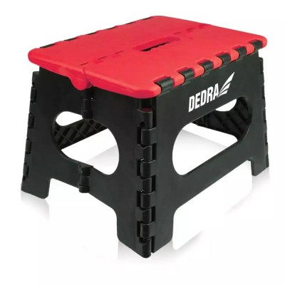 Taburet pliabil din plastic, capacitate 130kg, inaltime 22cm &amp;acirc; compact, usor de transportat si depozitat, ideal pentru uz casnic, camping, gradina foto