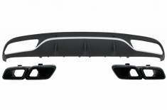 Difuzor Bara Spate cu Ornamente Evacuare Negre Mercedes C-Class C205 A205 Coupe Cabriolet (2014-2019) C63 Design Performance AutoTuning foto