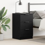 vidaXL Dulap de noapte Stejar negru 40 x 65 x 65 cm Lemn compozit
