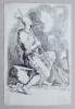 Salvator Rosa &quot;Soldat&quot; gravura veche sec 17-18, Istorice, Cerneala, Altul
