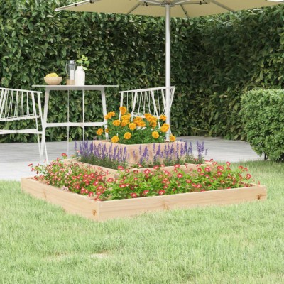 Gossi jardiniera, 80x80x27 cm, lemn masiv de pin foto
