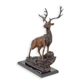 Cerb-statueta din bronz cu un soclu din marmura TBA-168, Animale