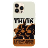 Husa compatibila cu Apple iPhone 15 Pro Max, Viceversa, model You re not paid to think Futurama , Silicon, TPU, Transparent, Carcasa