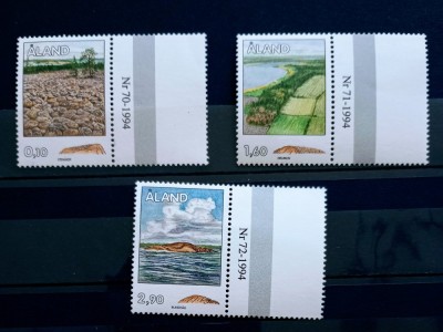 Aland 1994 geologie, era glaciară serie 3v neștampilata foto