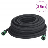 vidaXL Furtun poros de grădină, negru, 0,6&quot;, 25 m, cauciuc