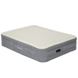 Saltea camping, gonflabila, cu pompa electrica incorporata, 220-240 V, PVC, gri si bej, 203x92x46 cm, ART