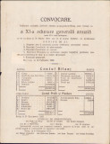 HST A1564 Convocare Adunare Generală 1928 Societatea Doina Beiuș Bihor