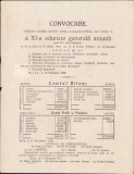 HST A1564 Convocare Adunare Generală 1928 Societatea Doina Beiuș Bihor