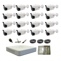 Kit complet sistem 16 camere supraveghere exterior full hd 40 m IR SafetyGuard Surveillance foto