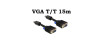 Cablu VGA Tata Tata 15m 15 pini, ecranat, cu bobina antiparaziti