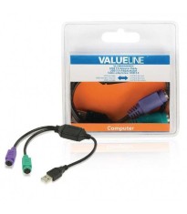 Cablu adaptor USB A 2.0 tata - 2x PS2 mama 0.3m VALUELINE foto