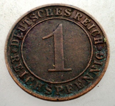B.154 GERMANIA WEIMAR 1 REICHSPFENNIG 1931 D foto