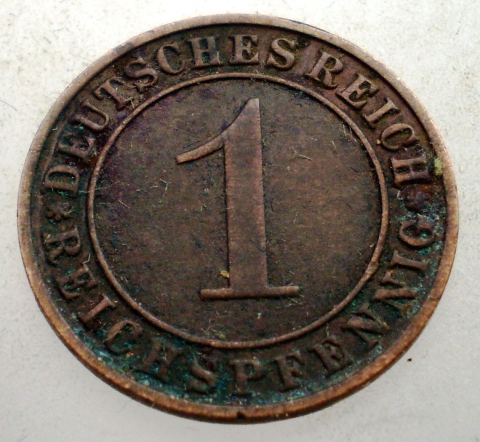 B.154 GERMANIA WEIMAR 1 REICHSPFENNIG 1931 D