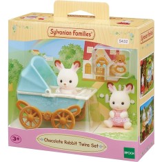 Sylvanian Families-Set Carucior Iepurasi Gemeni