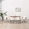 vidaXL Scaune pivotante, 6 buc. alb, lemn curbat &amp; piele ecologică 3054895