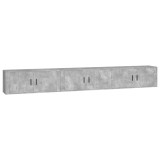 Cumpara ieftin Dulapuri TV montate pe perete, 3 buc., gri beton, 100x34,5x40cm