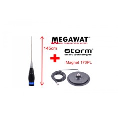 Antena Radio CB Megawat ML145 cu Talpa Magnetica Storm 170PL